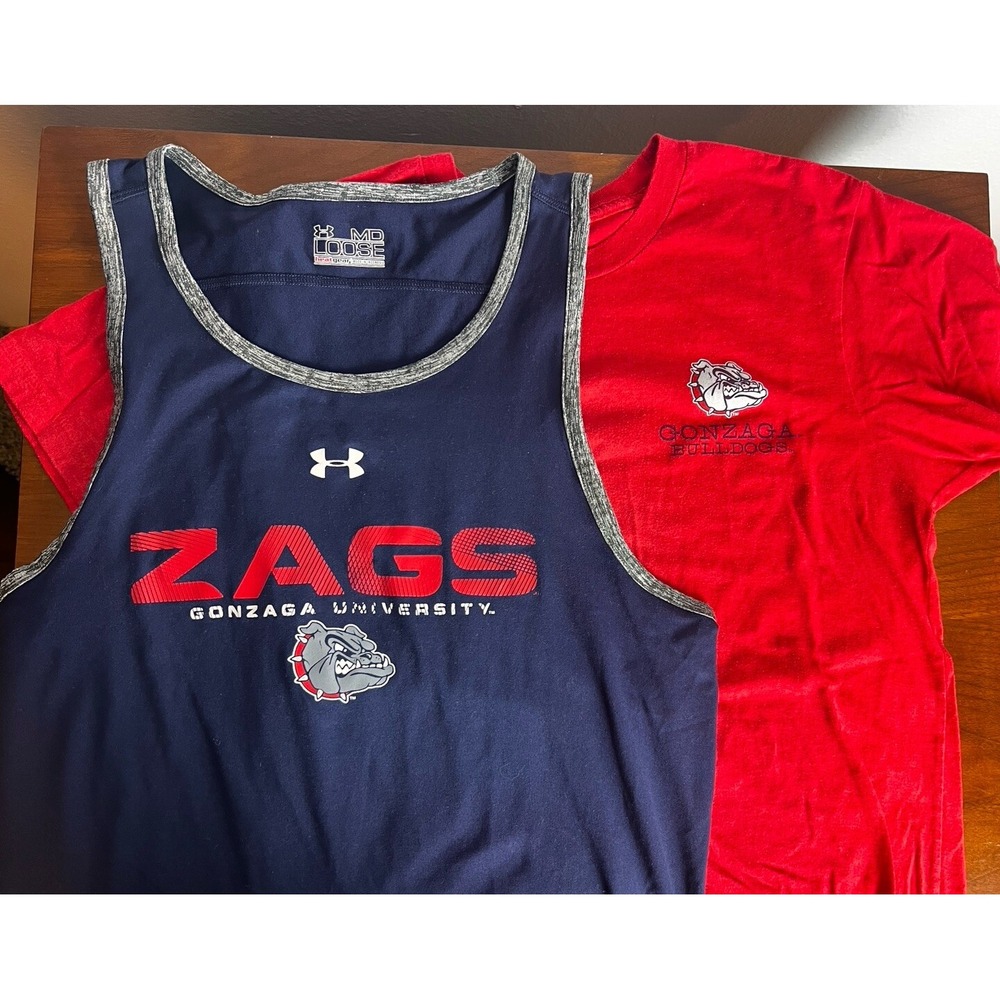 Gonzaga Shirts Mens Medium Basketball Tank & Short Sleeve Tee Lot Of 2